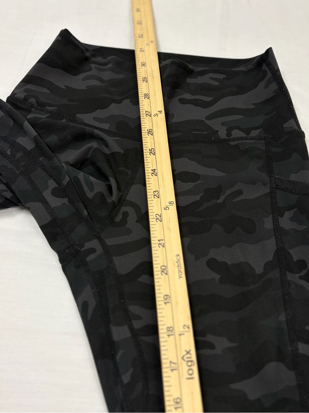 Colorfulkoala Black Dark Gray Camo High Waisted Leggings Side Pockets S - Picture 10 of 10